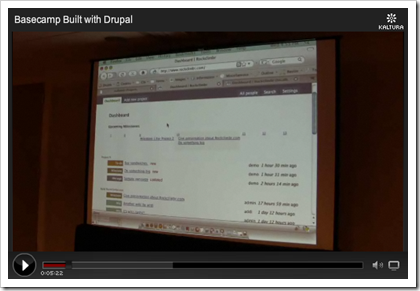 Video: Basecamp built with Drupal