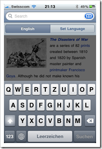 Wikipedia App für das iPhone 2.0
