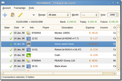 HomeBank Screenshot
