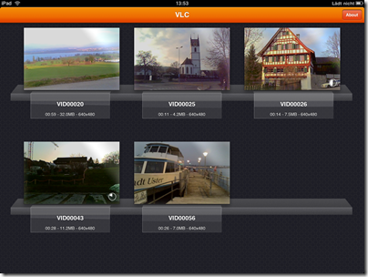 VLC Media Player für iPad: Mediathek