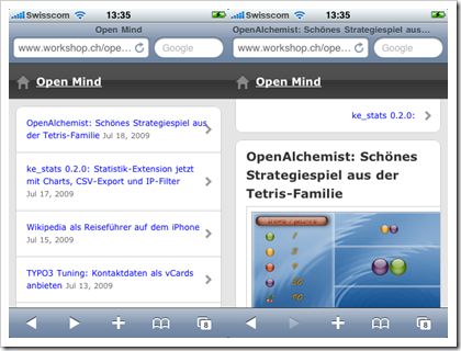 WordPress Mobile Edition Screenshot
