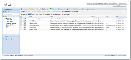 OpenGoo 1.5 Screenshot - E-Mail-Modul