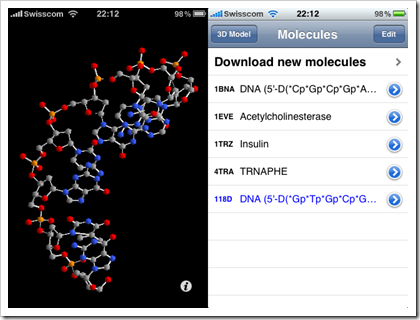 Molecules (iPhone App Screenshot)