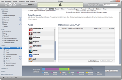 VLC Media Player für iPad: Videos via iTunes laden